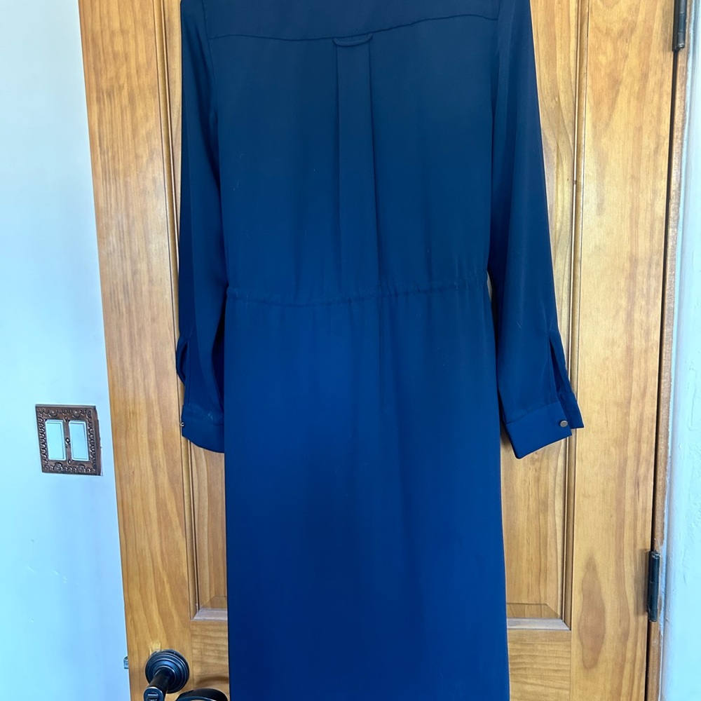 Flattering Buttondown Dress With Drawstring Belt - image 2